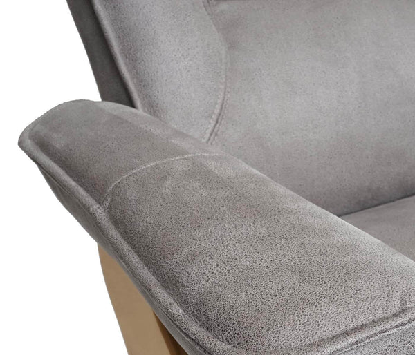 MCA Fernsehsessel Relaxsessel Hamilton Textil hellgrau, naturbraun