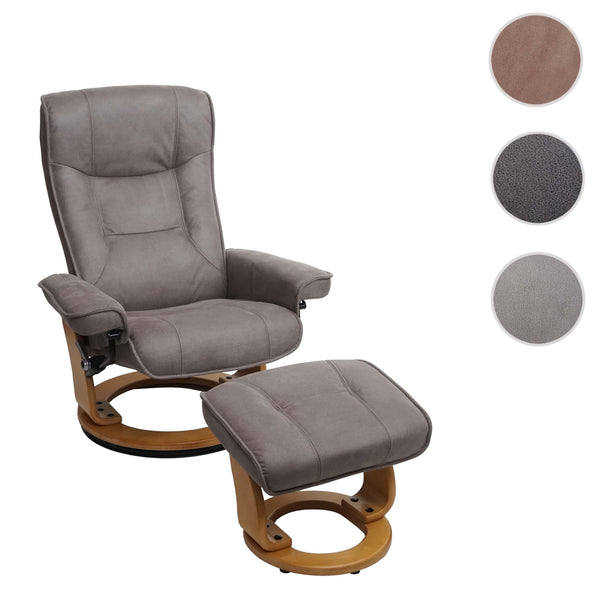 MCA Fernsehsessel Relaxsessel Hamilton Textil hellgrau, naturbraun