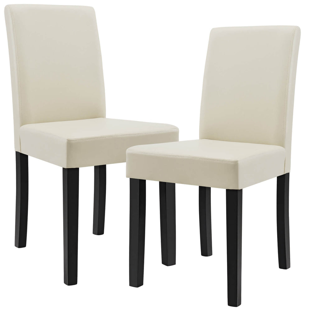 Sedia da pranzo Den Haag, set da 2, similpelle, crema