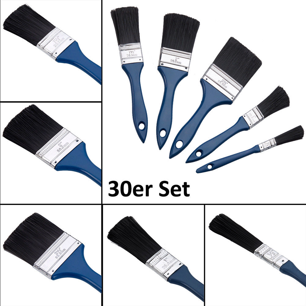 Set di pennelli, 30 pezzi in 5 diverse misure