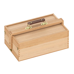 Malkasten Holz 3 Ebenen 34 x 24 x 13 cm natur