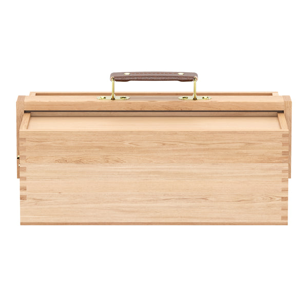 Malkasten Holz 3 Ebenen 34 x 24 x 13 cm natur