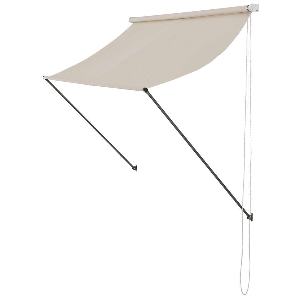 Tenda da sole autoportante Malaga con catena laterale, 350x120cm, color sabbia