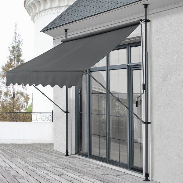 Klemmmarkise 250x118x205-300cm Sonnenschutz ohne Bohren