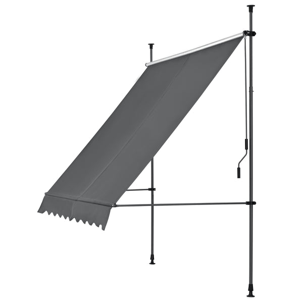 Klemmmarkise 300x120x200-300cm ohne Bohren Garu
