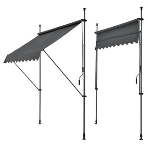 Klemmmarkise 198x120x200-298cm Sonnenschutz ohne Bohren
