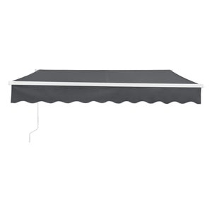 Gelenkarmmarkise Bitonto 350x250cm mit Handkurbel Dunkelgrau
