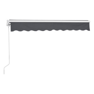 Gelenkarmmarkise Bitonto 300x250cm mit Handkurbel Dunkelgrau
