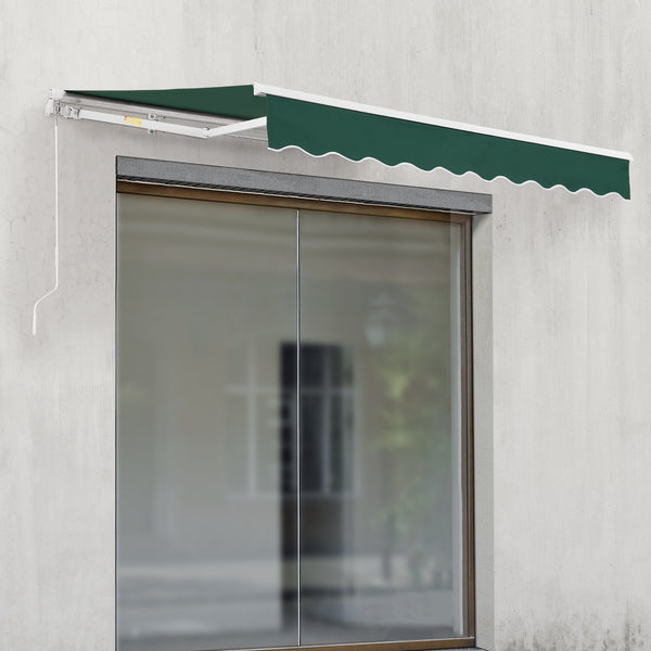 Gelenkarmmarkise Bitonto 250x200cm mit Handkurbel Dunkelgrün