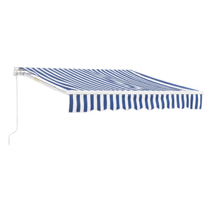 Gelenkarmmarkise Bitonto 250x200cm mit Handkurbel Blau/Weiss