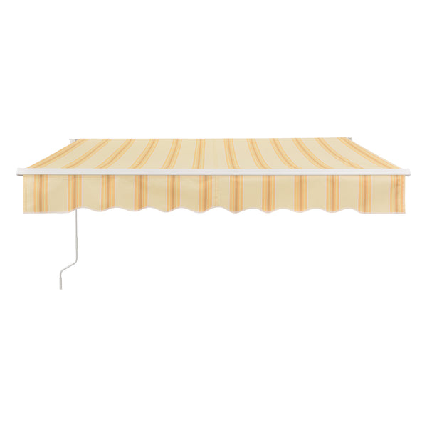 Gelenkarmmarkise Bitonto 300x250cm mit Handkurbel Gelb/Weiss