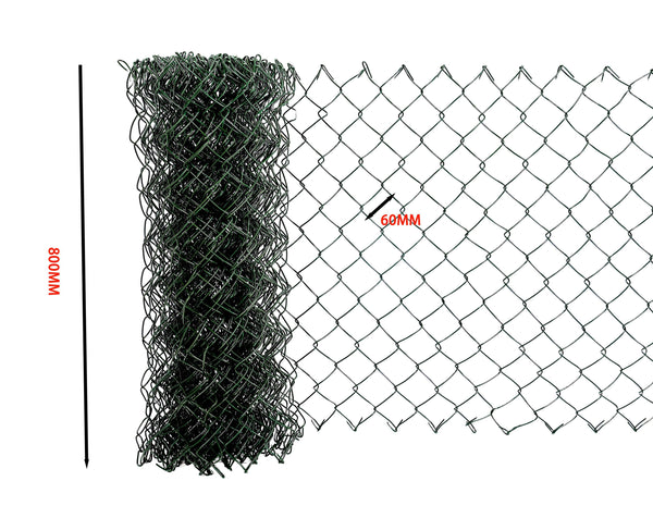 Maschendrahtzaun 0.8m x 15m grün