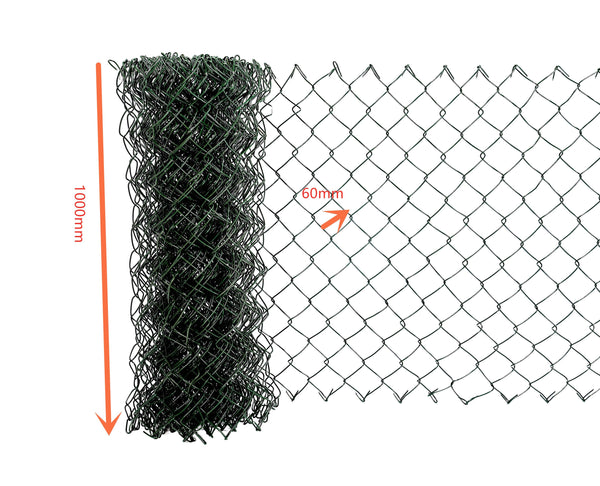 Maschendrahtzaun 0.8m x 25m grün