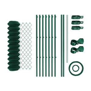 Maschendrahtzaun Komplettset grün 1.5 x 15 m