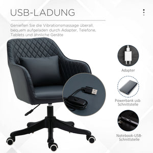 Massage office chair with vibration function and armrests