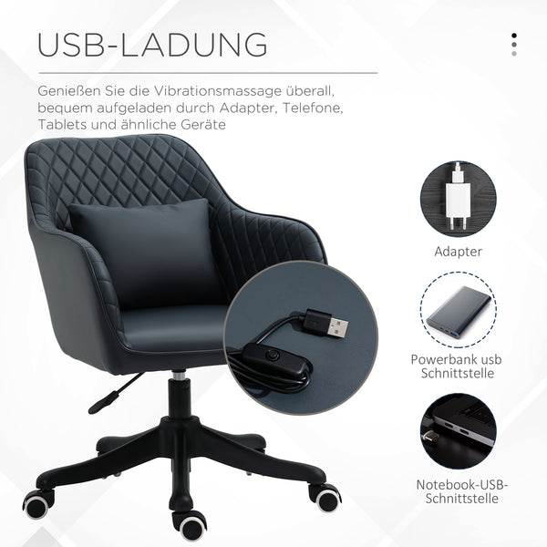 Massage office chair with vibration function and armrests
