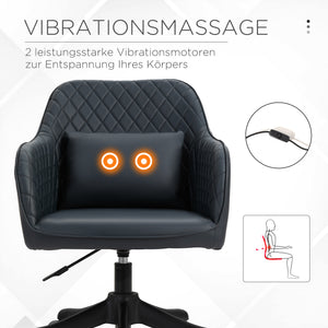 Massage office chair with vibration function and armrests