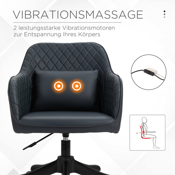 Massage office chair with vibration function and armrests