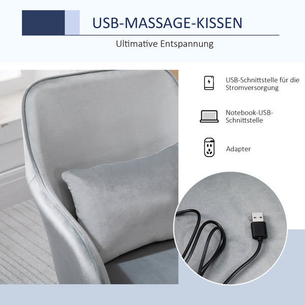 Massage office chair with vibration function and lumbar cushion