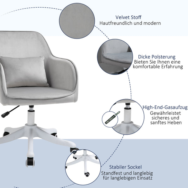 Massage office chair with vibration function and lumbar cushion