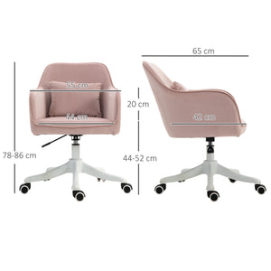 Massage office chair with vibration function, pink