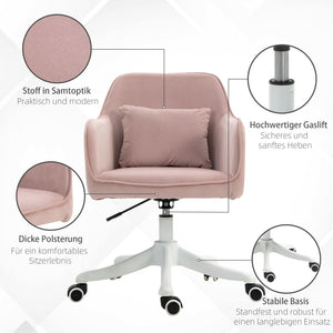 Massage office chair with vibration function, pink