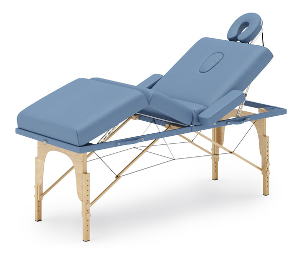 Massageliege 4-Zonen hellblau