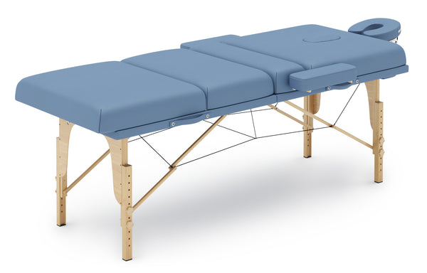 Massageliege 4-Zonen hellblau