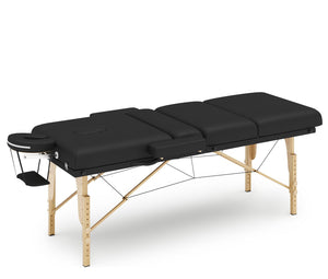 4-Zonen Massageliege schwarz