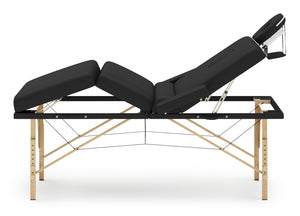 4-Zonen Massageliege schwarz