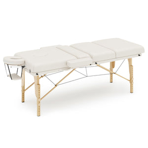 4-Zonen Massageliege creme