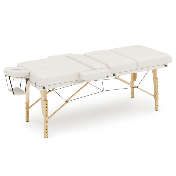 4-Zonen Massageliege creme