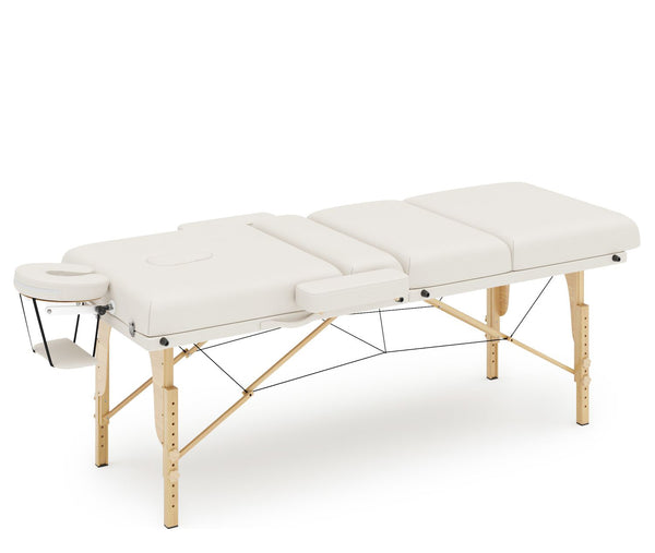 4-Zonen Massageliege creme