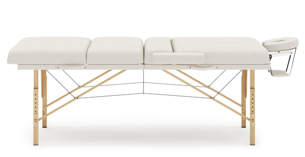 4-Zonen Massageliege creme
