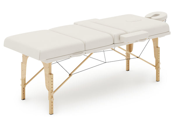 4-Zonen Massageliege creme