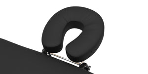3-Zonen Massageliege mit Alubeinen, schwarz