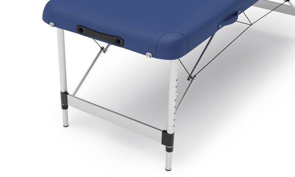 Massageliege 2-Zonen Alu blau