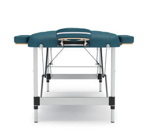 Massageliege 2-Zonen Alu petrol