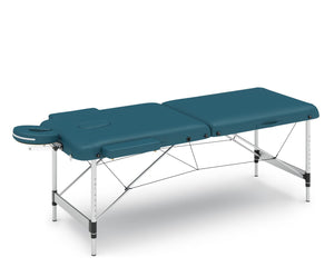 Massageliege 2-Zonen Alu petrol