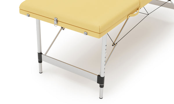 Massageliege 3-Zonen mit Alubeinen beige
