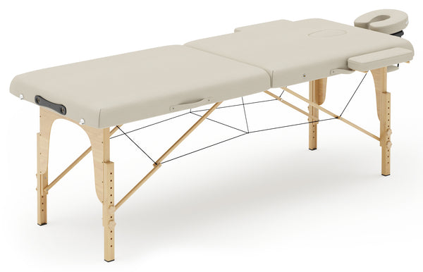 Lettino da massaggio a 2 zone, beige