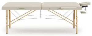 Lettino da massaggio a 2 zone, beige