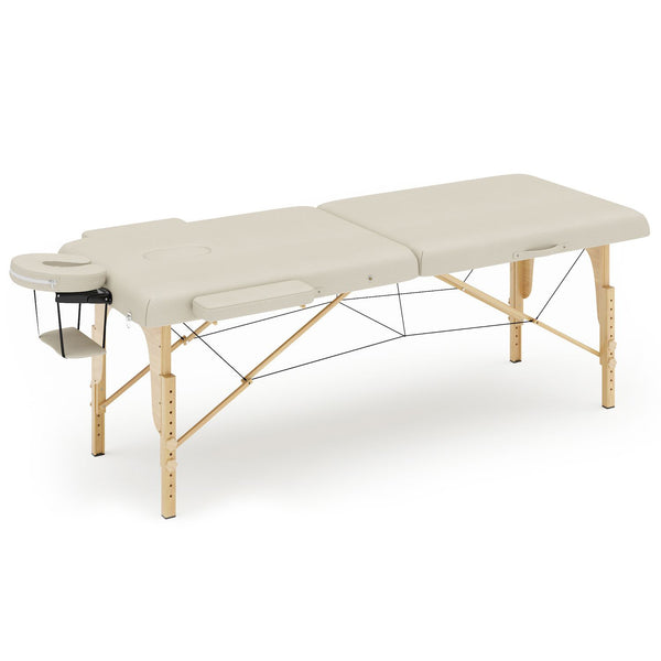 Lettino da massaggio a 2 zone, beige