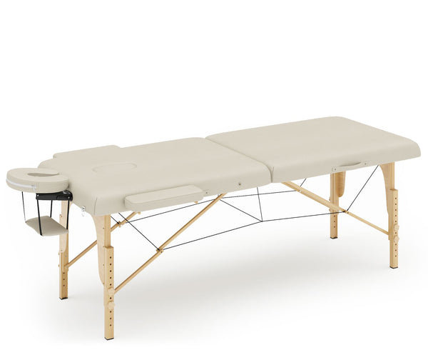 Lettino da massaggio a 2 zone, beige