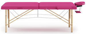 2-zone massage table, pink