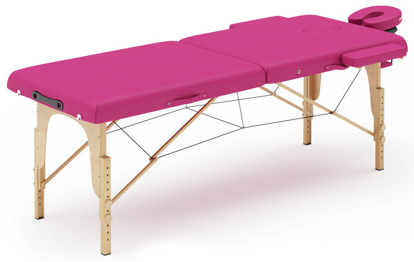 2-zone massage table, pink