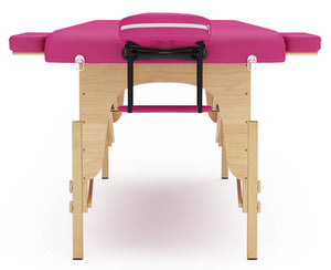 2-zone massage table, pink