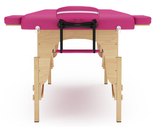 2-zone massage table, pink