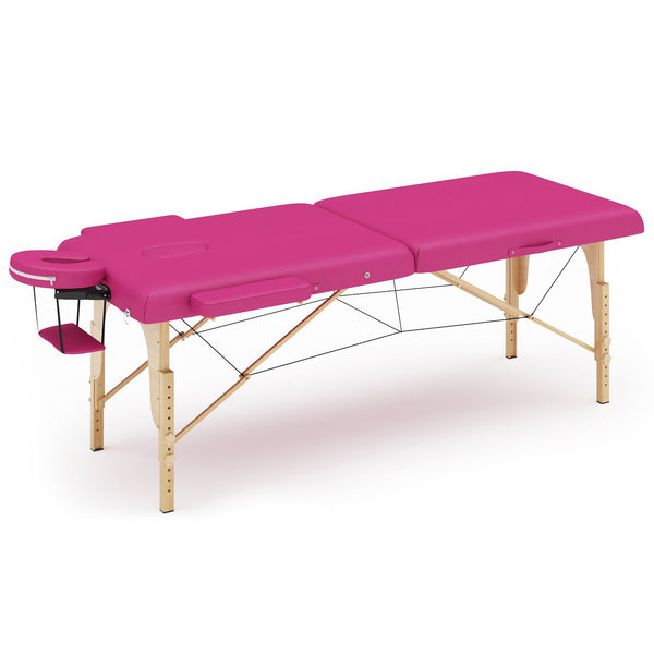 2-zone massage table, pink