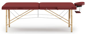 Lettino da massaggio rosso a 2 zone
